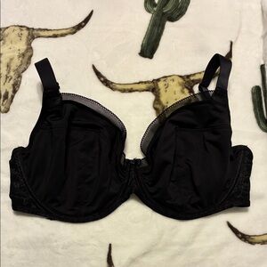 Black Flirtelle Josie Plunge Bra, 32HH/32L